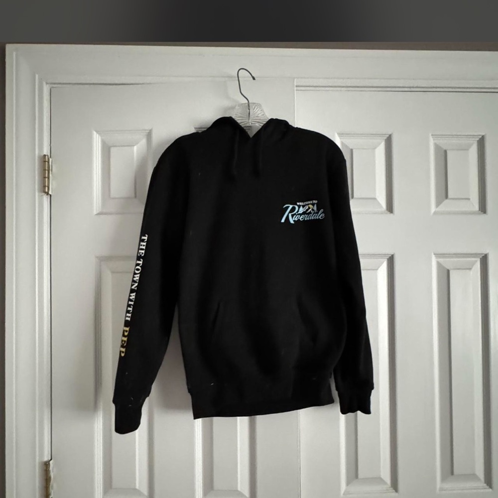 Riverdale Black Hoodie with Blue and White Logo